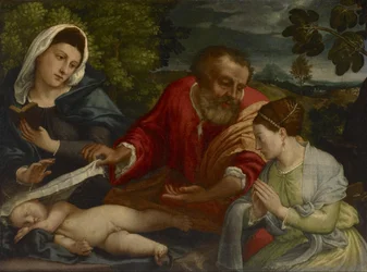 Die Heilige Familie mit einer Donatrix als Heilige Katharina von Alexandria